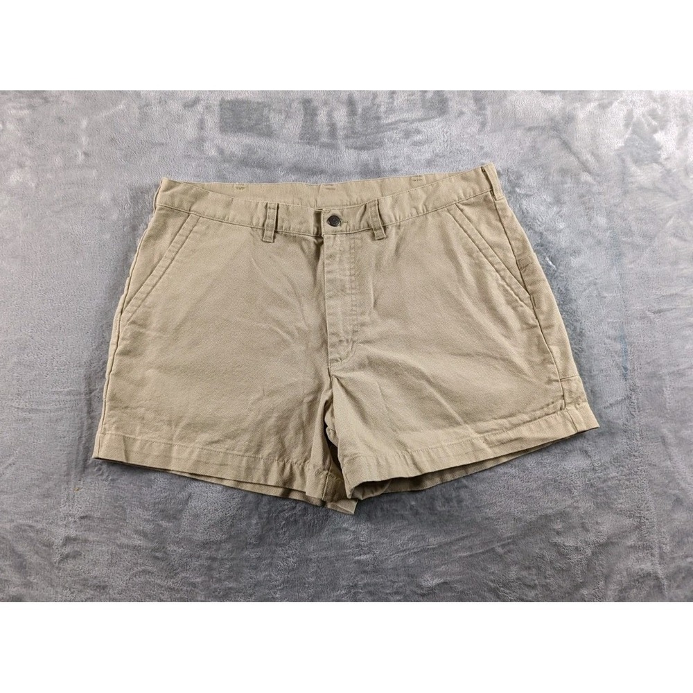 Patagonia Stand Up Shorts Men 40 Beige Organic Cotton Canvas Casual 57221 READ